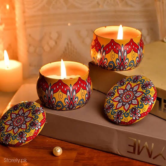 Mandala Mehfil Hand-Poured Tin Candle Set (2 x 100g)